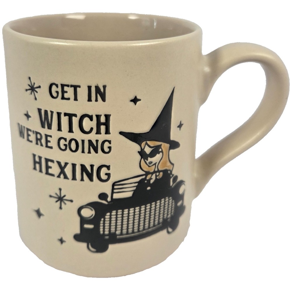Spectrum Designz Witch Mug Unisex Med Beige New Halloween Retro Hexing Ceramic